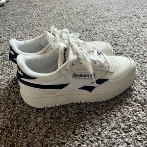 Reebok Kids White and Navy Sneakers
